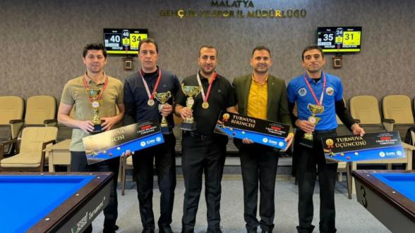 Yeşilyurt'ta 4. Geleneksel 3 Bant Bilardo Turnuvası Sona Erdi
