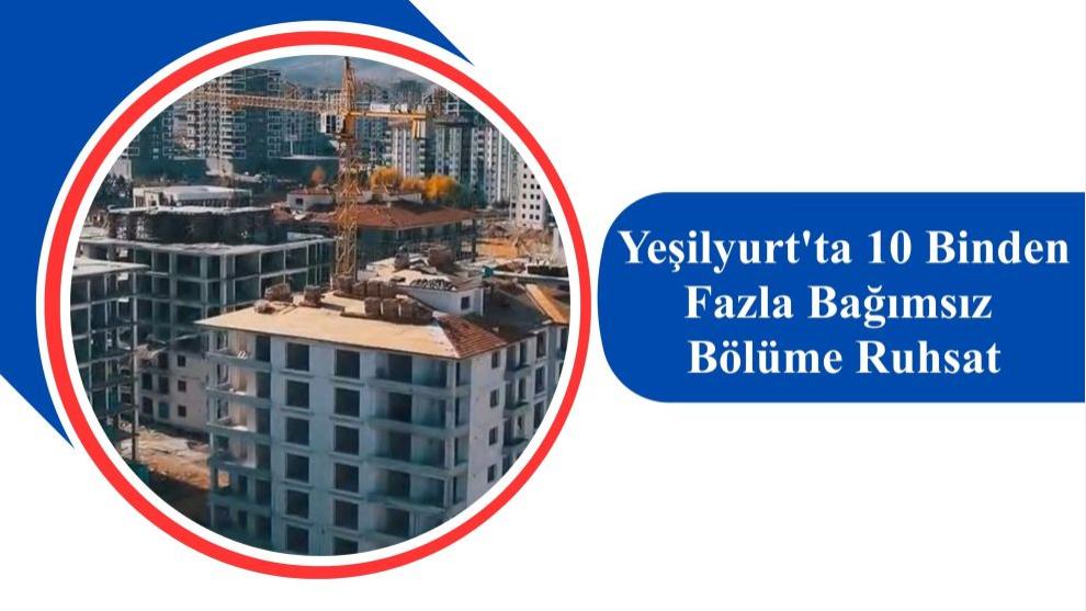 Yeşilyurt'ta 10 Binden Fazla Bağımsız Bölüme Ruhsat