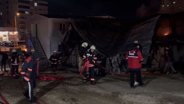 İşçi Yatakhanesinde Çıkan Yangın Kontrol Altında