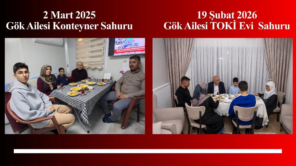 Gök Ailesi Taşındı, Başkan Sami Er Peşlerini Bırakmadı: Yine Sahurda Buluştular!