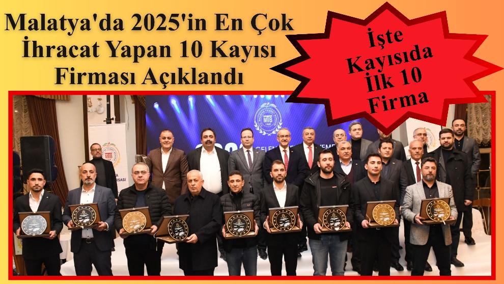 Malatya'da 2025'in En Çok İhracat Yapan 10 Kayısı Firması Açıklandı