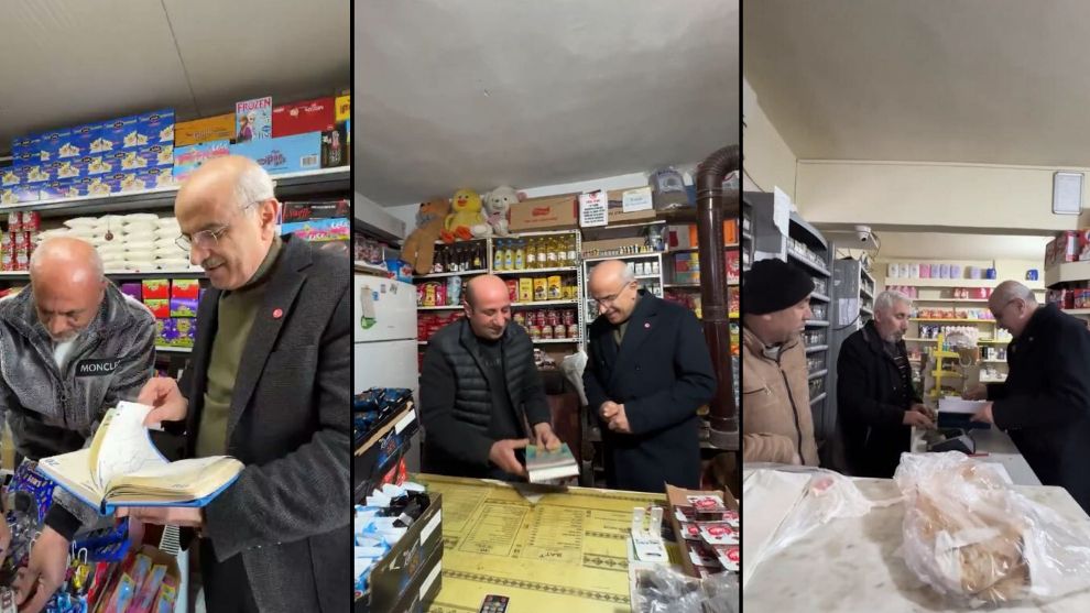 Başkan Sami Er, bakkallardaki borç defterlerini satın aldı