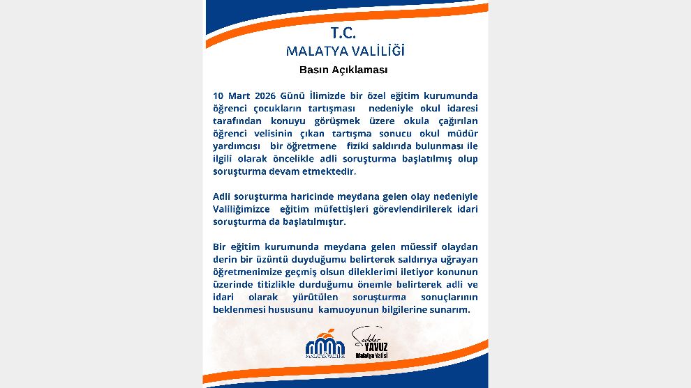 Özel Okuldaki Olaya Valilik Açıklaması