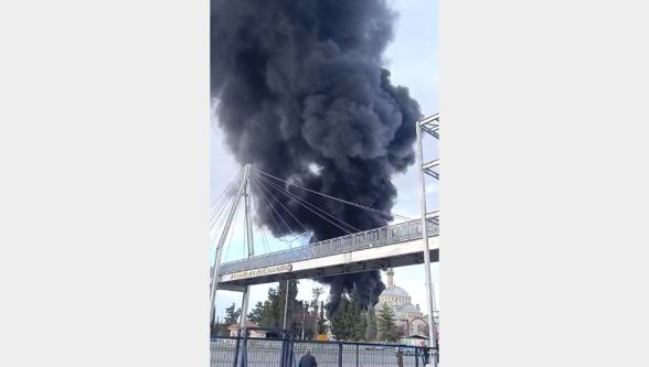 Karayolları Şantiyesindeki yangın kontrol altına alındı