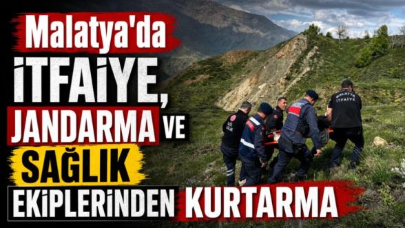 Malatyada itfaiye, jandarma ve sağlık ekiplerinden kurtarma