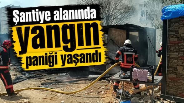 Şantiye alanında yangın paniği yaşandı