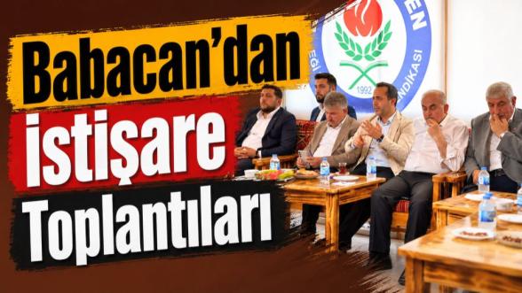 Babacan'dan İstişare Toplantıları