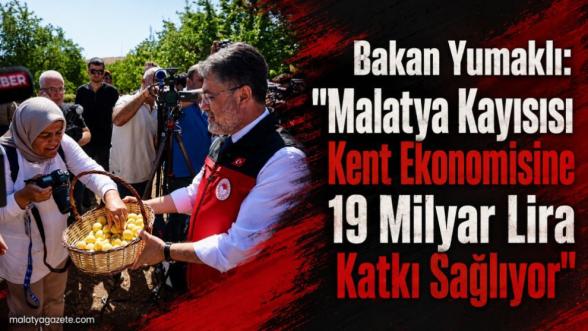 Bakan Yumaklı: "Malatya Kayısısı Kent Ekonomisine 19 Milyar Lira Katkı Sağlıyor"