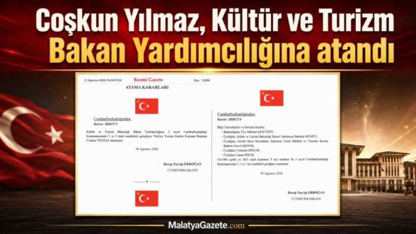 Coşkun Yılmaz, Kültür ve Turizm Bakan Yardımcılığına atandı