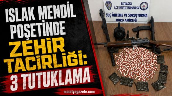 Islak Mendil Poşetinde Zehir Tacirliği: 3 Tutuklama 