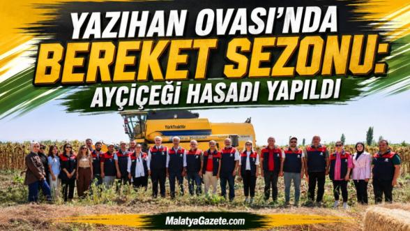 Yazıhan Ovası'nda Bereket Sezonu: Ayçiçeği Hasadı Yapıldı