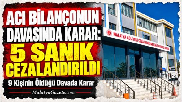 Acı Bilançonun Davasında Karar: 5 Sanık Cezalandırıldı