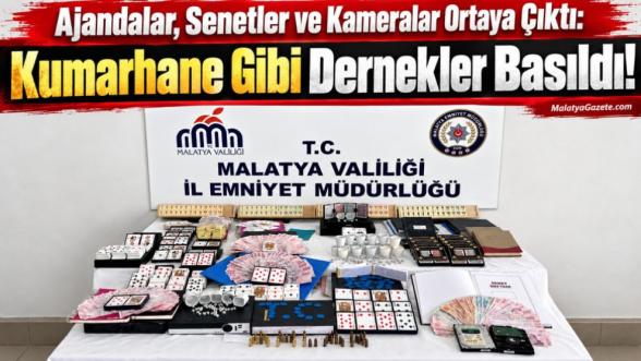 Ajandalar, Senetler ve Kameralar Ortaya Çıktı: Kumarhane Gibi Dernekler Basıldı!