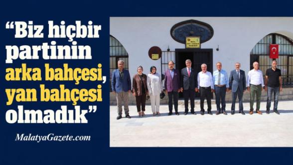 "Biz hiçbir partinin arka bahçesi, yan bahçesi olmadık”