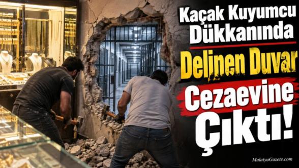 Kaçak Kuyumcu Dükkanında Delinen Duvar Cezaevine Çıktı!