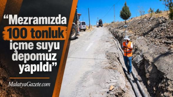 "Mezramızda 100 tonluk içme suyu depomuz yapıldı"