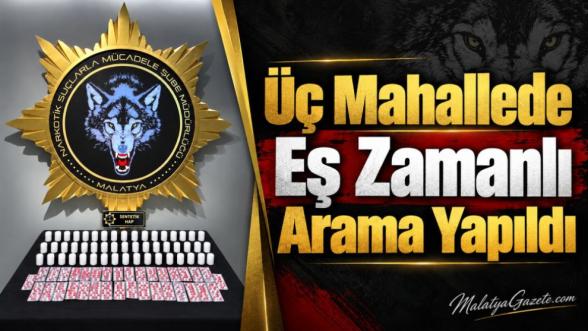 Üç Mahallede Eş Zamanlı Arama Yapıldı