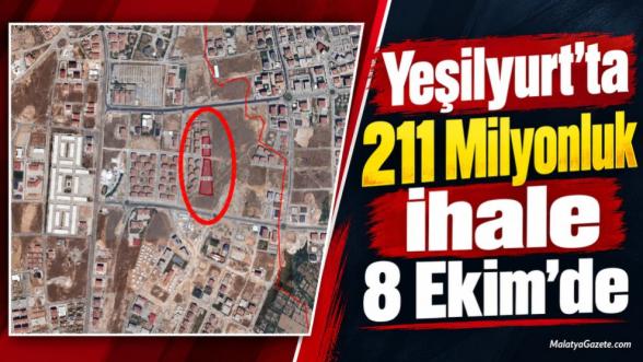 Yeşilyurt'ta 211 Milyonluk İhale 8 Ekim'de