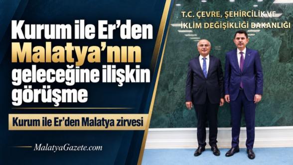 Kurum ile Er'den Malatya'nın geleceğine ilişkin görüşme